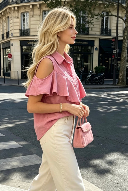 CHEMISE COTON VOLANT JENNY