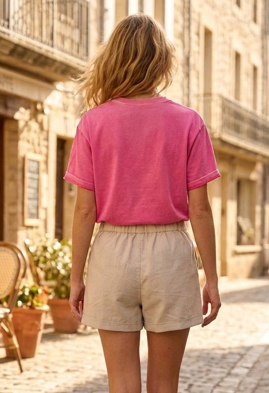 SHORT COTON TOILE QUITTERIE