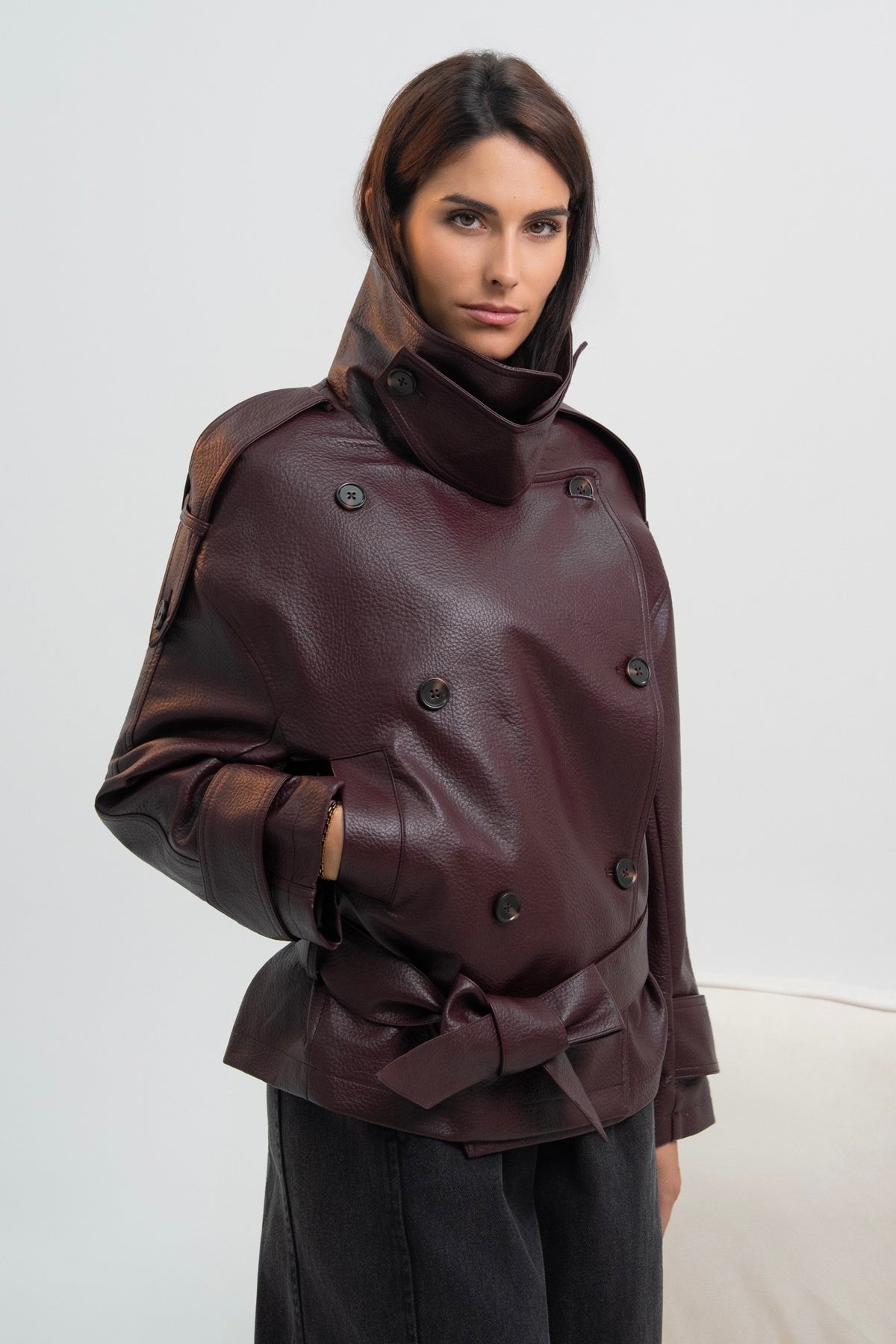 VESTE SIMILICUIR CATHRINE