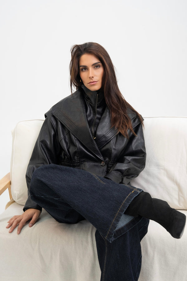VESTE SIMILICUIR NADINE