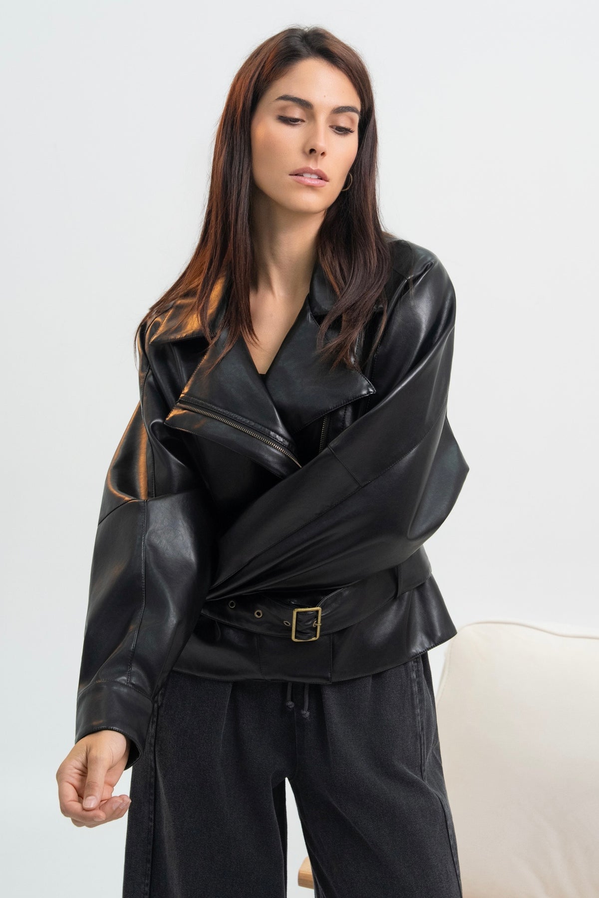 VESTE SIMILICUIR APOLINE