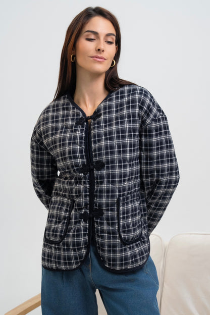 BLOUSON A CARREAUX VICKY