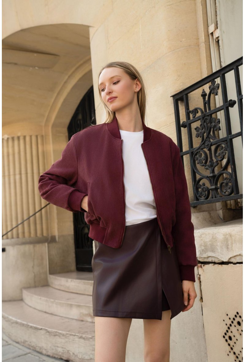 BLOUSON SUEDINE LYS
